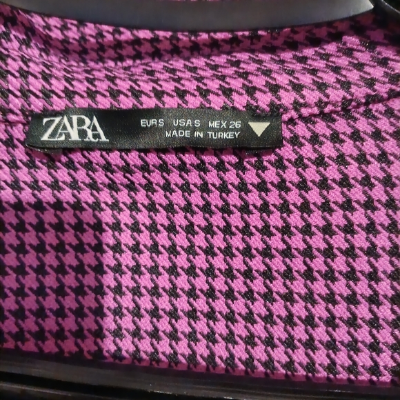 Zara Women's Purple Houndstooth Blazer - Picture 3 of 3